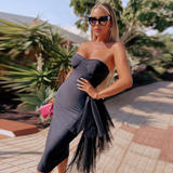 Sexy Sheath Strapless Evening Dress Elegant Homecoming Dress HZ1023