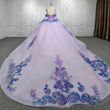Gorgeous Purple Sweetheart Evening Party Dress Sequin Ball Gown Quinceanera Dress Long Prom Dress HZ1023