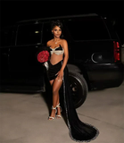 Sexy Gold Prom Dress Velvet Beads Birthday Party Cocktail Gown Homecoming Dress HZ1023