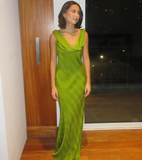 Unique Print Backless Long Prom Dress Elegant Evening Dress HZ1023