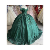 Light Sky Blue Quinceanera Dresses Ball Gown Off Shoulder 3D Rose Flowers Puffy Sweet 16 Dress Celebrity Party Gowns Graduation HZ1023