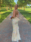 Yellow Mermaid Long Prom Dress HZ1023