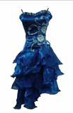 Black Chiffon Beaded Mini Satin Short Prom Dress Homecoming Dress HZ1023