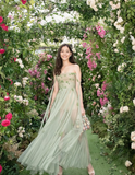 Princess Sage Green Prom Dresses Long Prom Dress HZ1023