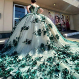 Red Off The Shoulder 3D Flowers Sweet 16 Party Dress Quinceanera Dresses HZ1023
