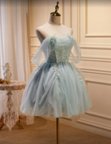 Sweet Light Green Tulle Homecoming Dress HZ1023