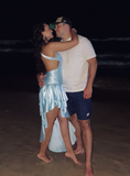 Baby Blue Mermaid One Shoulder Satin Short Open Back Homecoming Dress HZ1023