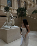 Sexy Mermaid Straps White Backless Prom Dress HZ1023