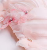 Light Pink Mermaid Off the Shoulder Butterfly Tulle Long Prom Dress Party Dress HZ1023