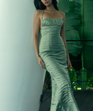 Elegant Sheath Spaghetti Strap Light White Long Prom Dress Evening Dress HZ1023