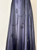 Vintage A Line Spaghetti Straps Beads Tulle Satin Long Formal Dress Prom Dress HZ1023