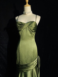 Green Sweetheart Long Evening Dress Wedding Party Dress HZ1023