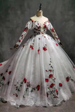 Off The Shoulder Lace Tulle Appliques Prom Dress Wedding Dress Quinceanera Dress HZ1023