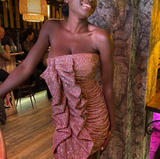 Unique Sheath Strapless Sequin Pink Graduation Dress Homecoming Dress HZ1023