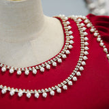 Simple Red Long Prom Dresses HZ1023