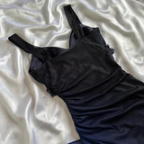 Charming A Line Spaghetti Strap Beaded Navy Blue Ombre Chiffon Party Dress Evening Dress HZ1023