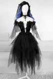 Unique Black Off The Shoulder Layered Tulle Homecoming Dress,Beautiful Prom Dress HZ1023