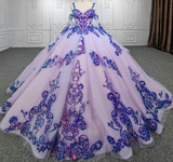 Gorgeous Purple Sweetheart Evening Party Dress Sequin Ball Gown Quinceanera Dress Long Prom Dress HZ1023