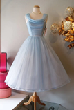 Vintage Blue Homecoming Dress£¬Elegant Prom Dress HZ1023