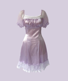 Classic Burgundy A Line Puff Lace Satin Short Homecoming Dress Cocktail Dress HZ1023