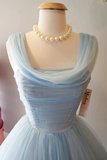 Vintage Blue Homecoming Dress£¬Elegant Prom Dress HZ1023
