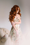 Mermaid Prom Dresses Sweetheart Sweep Train Sexy Chic Floral Lace Prom Dress HZ1023