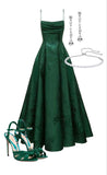 Stylish Green Prom Dress With Straps HZ1023