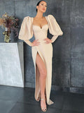 Long Sleeves Mermaid Prom Dresses Evening Formal Gowns HZ1023