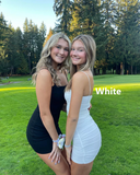 Black Spaghetti Straps Tight Homecoming Dress HZ1023