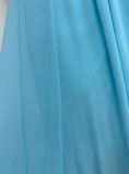 2025 New A Line Spaghetti Strap Beaded Sequin Blue Chiffon Prom Dress Evening Dress HZ1023