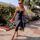 Sexy Sheath Strapless Evening Dress Elegant Homecoming Dress HZ1023