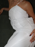 Elegant Sheath One Shoulder White Chiffon Long Prom Dress Evening Dress HZ1023