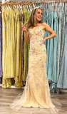 Yellow Mermaid Long Prom Dress HZ1023