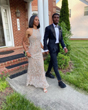 Luxurious Halter Lace Beaded Long Prom Dress Formal Evening Dress HZ1023