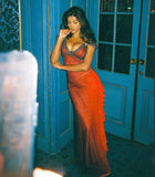 Sexy A Line Straps Ombre Grape Purple Chiffon Long Prom Dress HZ1023