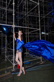 Royal Blue Sheath Strapless Sequin Satin Short Prom Dress Homecoming Dress HZ1023