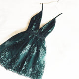 Dark Green Homecoming Dress, Short Hoco Dress HZ1023